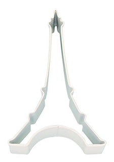 Creative Party K0903/W White Eiffel Tower Poly-Resin Coated Cookie Cutter-1 Pc, Steel