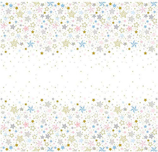 Unique Party 72413 - Twinkle Twinkle Little Star Plastic Tablecloth, 7ft x 4.5ft