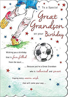 Birthday Card Great Grandson - 9 x 6 inches - Regal Publishing, C80553