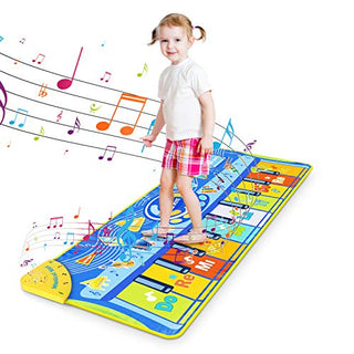 Kids Piano Mat, Music Mat Dance Mat Keyboard Musical Mat Touch Play Mat Floor Playmat for Babies Children Toddlers Boys Girls Gift, Best Educational Music Toys 130x48cm