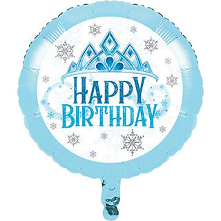 Creative Party PC344421 Snowflakes Happy Birthday Foil Balloon-1 Pc