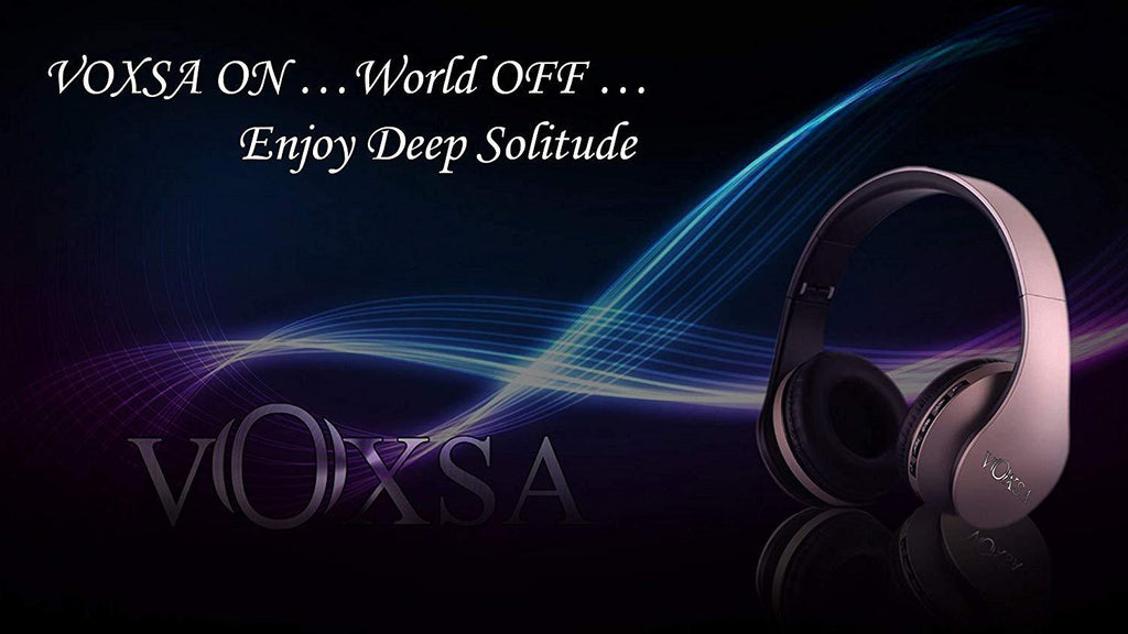 VOXSA Wireless bluetooth earphone 4 in 1 Bluetooth 3.0 + EDR Headphones with MP3 Player FM radio Micphone for Smart Phones (Gold) - Stabeto
