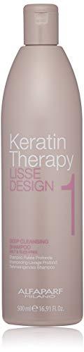 An efficacious therapeutic keratin shampoo Helps deeply cleanse hair while banishing tangles Opens hair cuticles to prepare hair for smoothing treatment Contains Kera-Collagen. Alfaparf keratin theraphy lisse design cleansing shampoo nourishing, protecting and detangling your hair .