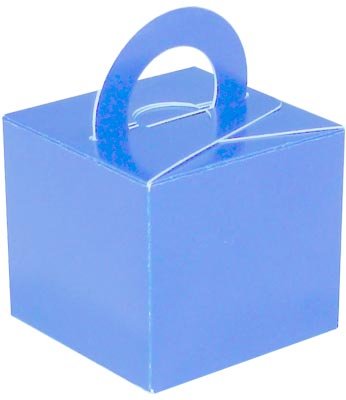 Pack Of 10 Helium Balloon Weight Wedding Favour Gift Boxes - Baby Blue
