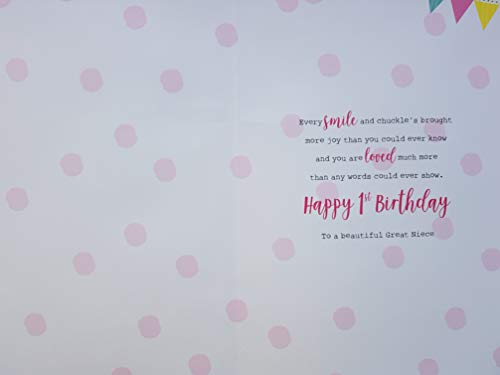 for A Wonderful Great Niece 1st Birthday Card