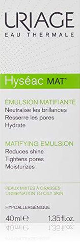 Uriage Hyseac Mat' Mattifying Emulsion 40ml Combination To Oily Skin - Stabeto