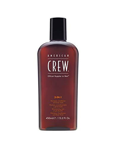 American Crew - CREW 3 IN 1 shampoo. conditioner and body wash 450 ml-Man - Stabeto