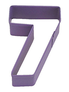 Creative Party K1467/U Purple Number 7 Poly-Resin Cookie Cutter-1 Pc, Steel