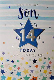 To A Special Son on your 14th Birthday Card - 7400 Design CG
