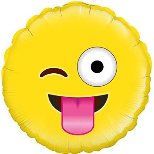 18" Crazy Emoji Design Foil Party Balloon