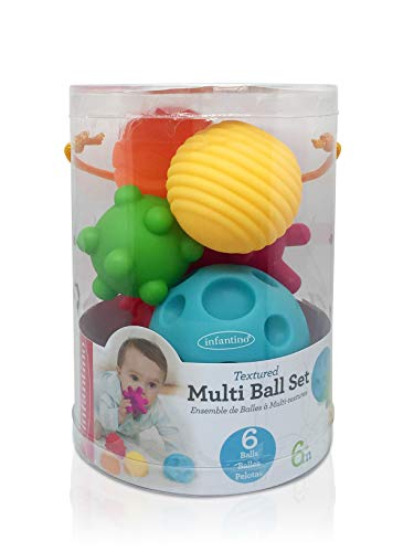 Infantino Textured Multi Ball Set - Textured ball set toy for sensory exploration and engagement, ages 6 months and up