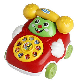 Geminimall Baby Telephone Toys Toddler Pull Along Toy Phone with Numbers and Sounds for 1 Year Old Developmental Educational Toy for Baby Boys and Girls Christmas/Birthday Gift Random Color