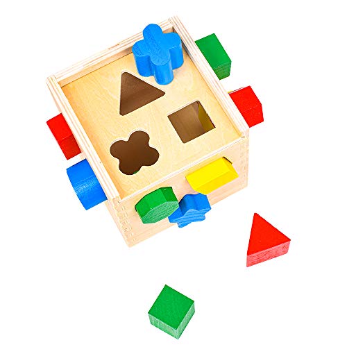 Melissa & Doug Shape Sorting Cube | Developmental Toy | Motor Skills | 2+ | Gift for Boy or Girl