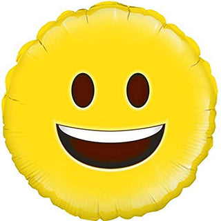 18" Happy Emoji Smiley Face Design Foil Party Balloon