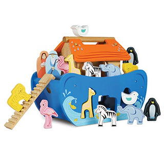 Le Toy Van TV212 Noah's Shape Sorter | Educational Puzzle Sensory Baby Toy with Colourful Ark and Animals-Suitable 2 Year Olds and Older
