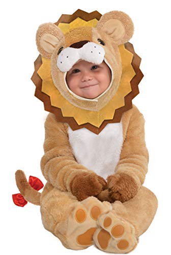 amscan 10132315 Baby Lion Costume with Detachable Hoodie-Age 12-24 Months-1 PC