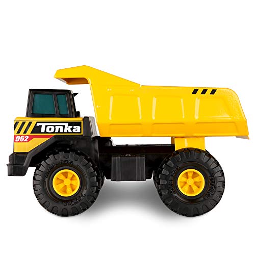 Tonka Steel Classic Mighty Dump Truck, Dumper Truck Toy for Children, Kids Construction Toys for Boys and Girls, Vehicle Toys for Creative Play, Toy Trucks for Children Aged 3 +