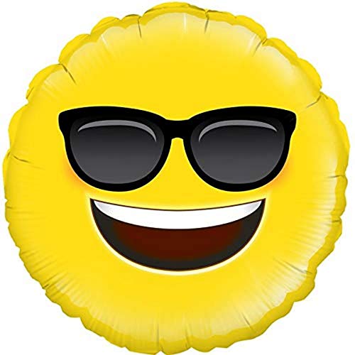 18" Cool Emoji Sunglasses Design Foil Party Balloon