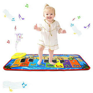 PROACC Upgrade Piano Playmat, Kids Piano Keyboard Music Playmat Toy, Large Size (31 * 13.8 Inches) Funny Dancing Mat for Babies Toddler Boys and Girls Gift