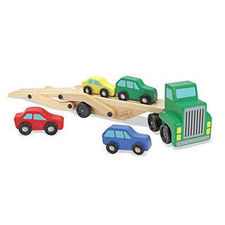Melissa & Doug Car Transporter | Wooden Toy & Trains | Trucks & Vehicles | 3+ | Gift for Boy or Girl