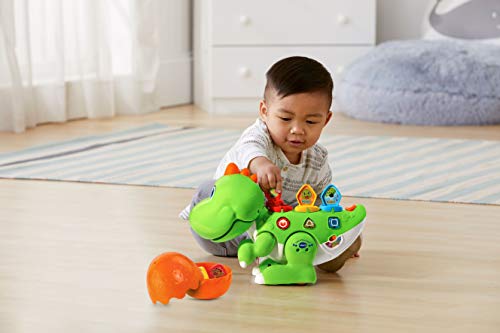 VTech Learn & Dance Dino Baby Interactive Toy, Educational Baby Musical Toy with Shapes Sorting, Sound Toy with Different Music Styles for Babies & Toddlers from 2 Years Old, Green