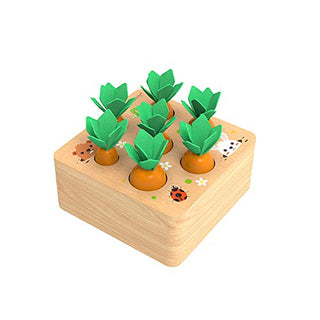 XIAPIA Radish Wooden Toys for 1 2 3 Year Old Boys Girls Montessori First Birthday toys for baby toddler
