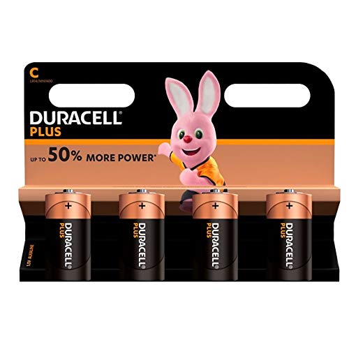Duracell Plus MN1400 Alkaline C Batteries - 4-Pack