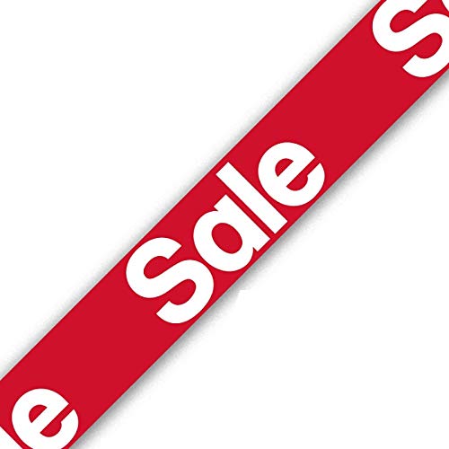 Red Foil Sale Banner 9ft (2.7m) long Repeats 3 Times