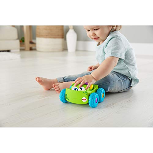 Fisher-Price DRG15 Press-N-Go Monster Truck Green, Push and Go Crawling Toy, Suitable for 1 Year Old