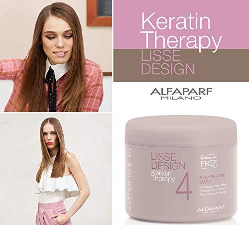 AlfaParf Lisse Design Keratin Therapy Rehydrating Mask (Salon Size) 500ml - Stabeto