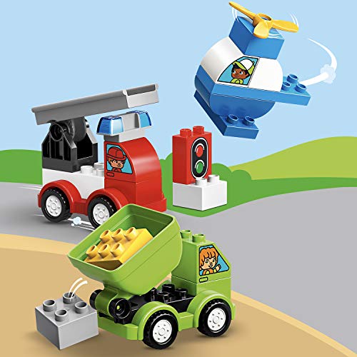 LEGO 10886 DUPLO My First Car Creations Building Bricks Set with 4 Buildable Vehicles for 1.5 Years Old