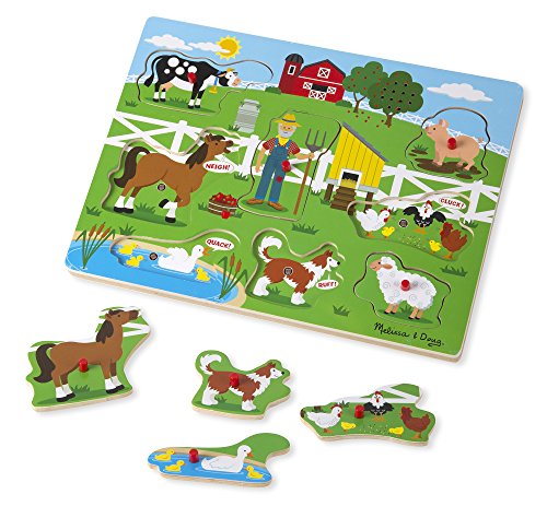 Melissa & Doug Old McDonald's Farm | Puzzles | Wood | 2+ | Gift for Boy or Girl