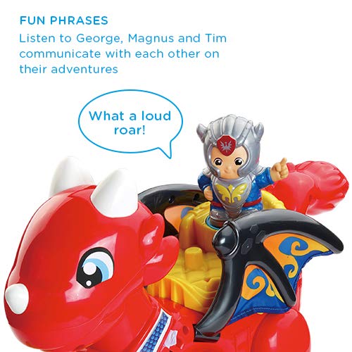 VTech Toot-Toot Friends Daring Dragon Interactive Baby Musical Toy, Dragon Toddler Toy with Music & Sound Effects, Includes Role Play Mode, Suitable for Boys & Girls 1, 2, 3, 4+ Year Olds