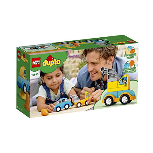 LEGO 10883 DUPLO My First Tow Truck Building Bricks Set with Toy Car for 1 .5 Years Old Boys and Girls