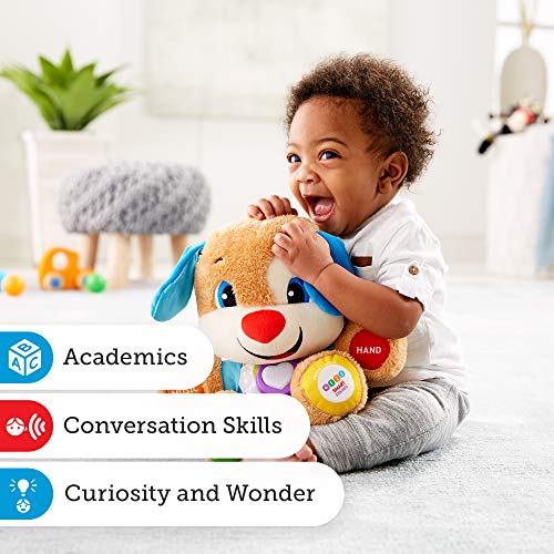 Fisher-Price FPM43 Smart Stages Puppy, Laugh and Learn Soft Educational Electronic Toddler Learning Toy with Music and Songs, Suitable for 6 Months+