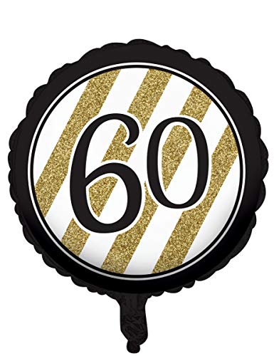 Black and Gold Foil Balloon '60'