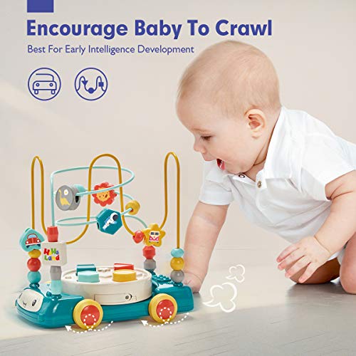CubicFun Bead Maze Cars Baby Toys 12 Months Shape Sorting & Plugging Music Light Toys For 1 Year Old Boys Girls Early Development & Activity Toys Kids Age 2 3 4 5