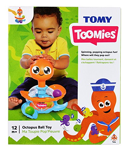 TOMY Toomies Octopus Ball Toy, Spinning Ball Popper Push Toy, Baby Interactive Pop and Play Sorting Toy, Preschool Toys Suitable for Babies Boys and Girls from 1, 2 & 3 Years
