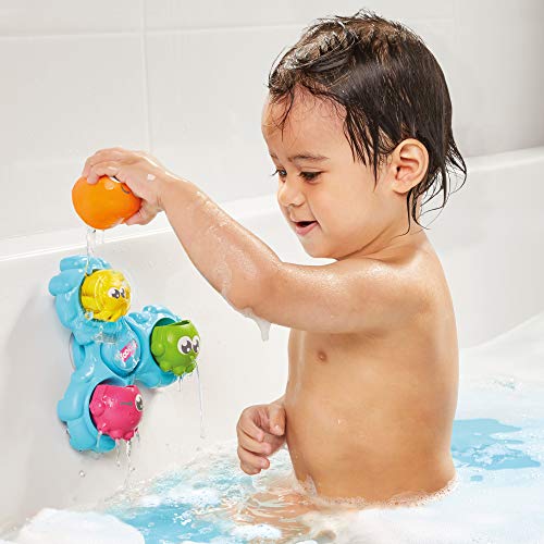 TOMY Games E72820C Spin & Splash Toomies Octopus Bath Toy for Water Play Suitable for 1, 2, 3 & 4 Year Olds Girls & Boys, Multicoloured