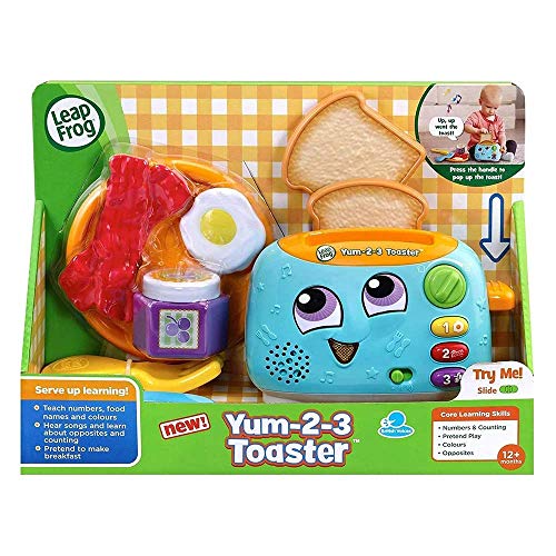 LeapFrog Yum-2-3 Toaster, Learning Toy with Sounds and Colours for Sensory Play, Educational Toys for Kids, Preschool Toys, Activity Learning Games for Boys and Girls Aged 1, 2 & 3 Years