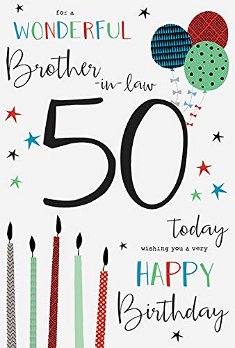 Brother In Law 50th Birthday Card