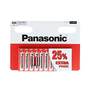 Panasonic AAA (1.5v) Zinc Carbon Batteries (also known as UM4, MN2400)