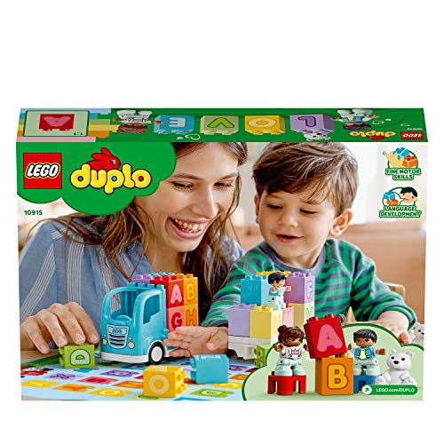 LEGO 10915 DUPLO My First Alphabet Truck Toy for Toddlers 1.5 Year Old, Learning Letters Bricks, Preschool Education