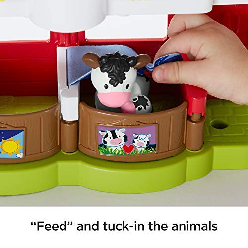 Fisher-Price FKD78 Little People Caring for Animals Farm Activity, Toddler Role Play farm Set Toy with Songs and Sounds, Suitable for 1 Year Old