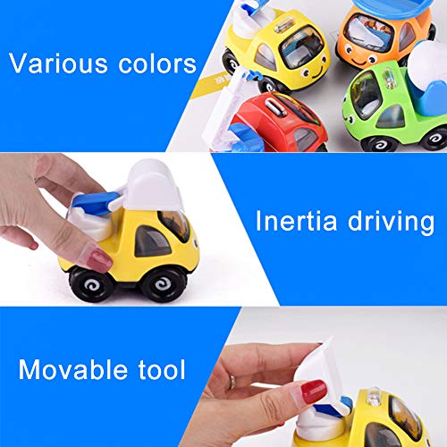 Gemini_mall Early Education 1 Year Olds Baby Toy Push and Go Friction Powered Truck Vehicle Car Toy for Children & Kids Boys and Girls Christmsa Birthday Gifts Stocking Fillers Random Color