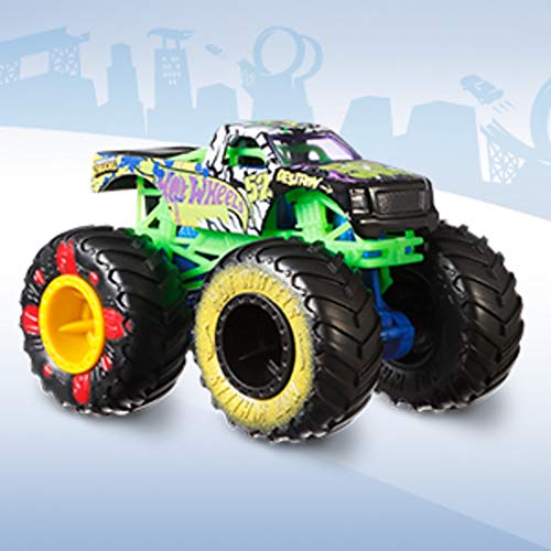 Hot Wheels FYJ44 Monster Trucks 1:64 Scale Die-Cast Assortment with Giant Wheels,Assorted (Model/Design/Style)