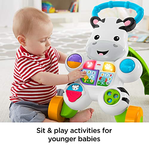 Fisher-Price DLF00 Learn with Me Zebra Walker, Baby or Toddler Walker and Electronic Educational Toy with Music and Sounds