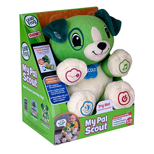 LeapFrog My Pal Scout, Plush Pre School Learning Toy with Personalisation, Songs, Learning Puppy with Phrases and Lullabies, Suitable for 6 Months and 1, 2, 3 Year Old Boys and Girls