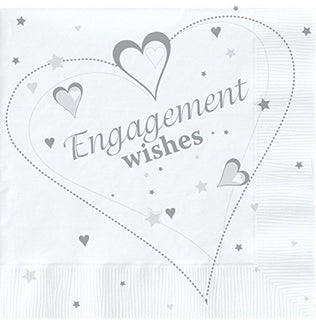 20 3 Ply Luxury Luncheon Napkins - Engagement Wishes