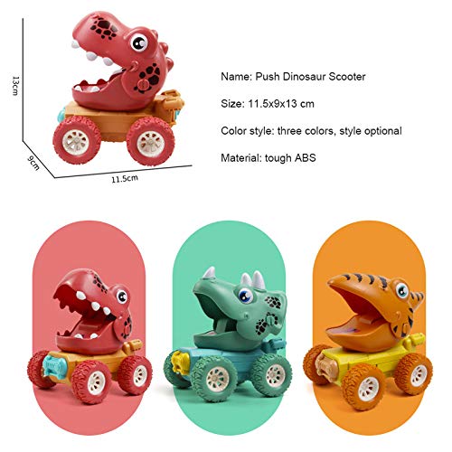AOJU Press and Go Toy Cars - Dinosaur/Tortoise/Dolphin Toy Cars, Baby Toy Cars for 1 Year Old Toddler Birthday Gift Toys, Press and Slide Inertia Power Car (Random Color)